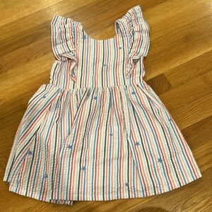Red, White, & Blue seersucker dress (4T)